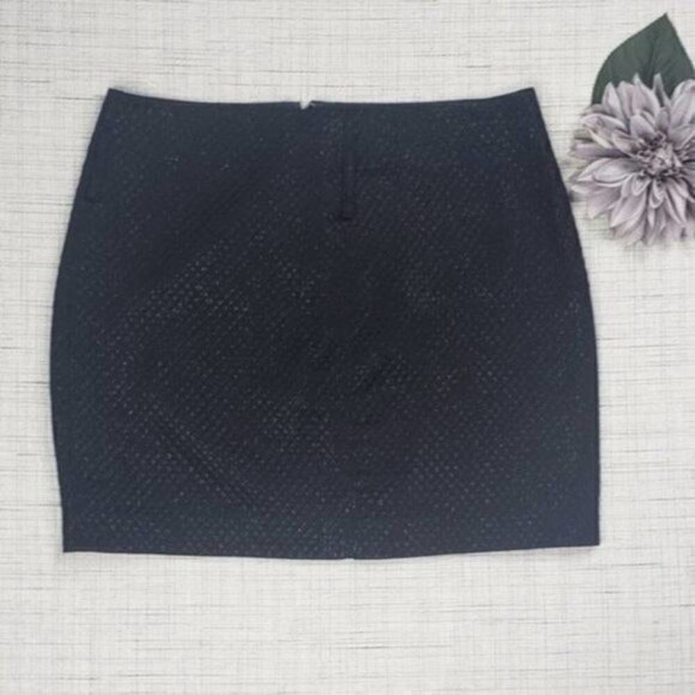 BCBGMaxAzria Womens Mini Pencil Skirt Size‎ 12 Black Shimmer Diamond